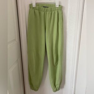brandy melville lime green rosa sweatpants